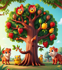 A lots of fruits Ai generated