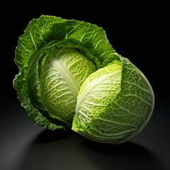 Fototapeta premium Cabbage Cut in Half