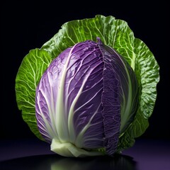 Obraz premium Cabbage Cut in Half