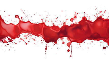 Blood or red wine splash isolated on white background