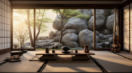 A Zen Meditation Room - obrazy, fototapety, plakaty
