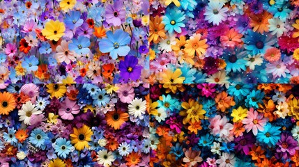 Obraz na płótnie Canvas Colorful Sea of Flowers