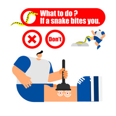 the first aid  for  snake bites.