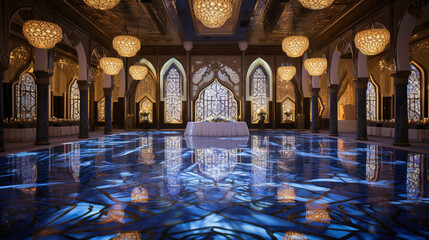 Arabic Ballroom with High Ceilings - obrazy, fototapety, plakaty