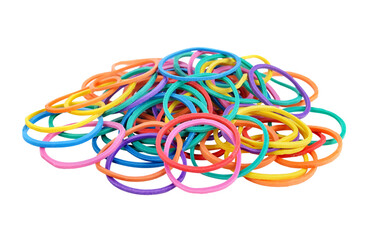 pile of colorful rubber bands transparent png