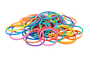 pile of colorful rubber bands transparent png