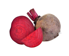 Fresh beetroot isolated on white