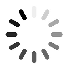 Waiting or loading icon. Loading black web icon. Vector clipart.