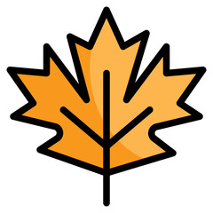  Autumn, Fall, Leaf, Leaves, Nature, Mapel, Solstice Icon, Filled Line style icon vector illustration, Suitable for website, mobile app, print, presentation, infographic and any other project.