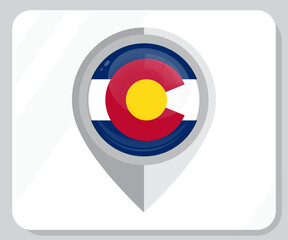 Obraz premium Colorado flagged location Navigation icon 