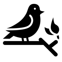  Autumn, Bird, Animal, Cute, Fall, Season, Spring Icon, Glyph style icon vector illustration, Suitable for website, mobile app, print, presentation, infographic and any other project.