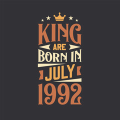 King are born in July 1992. Born in July 1992 Retro Vintage Birthday