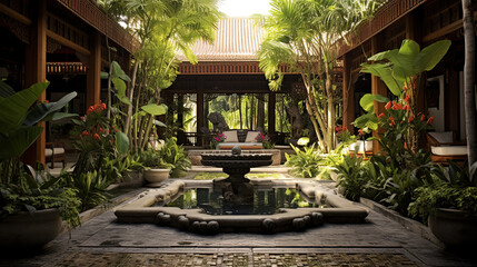 Javanese Courtyard with Luxury Garden