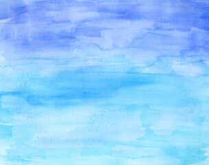 watercolor brush blue paint background