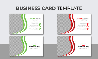 Modern presentation card with company logo. Visiting cards for business and personal use.