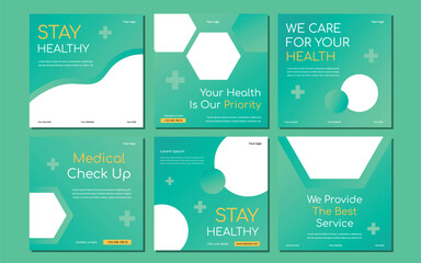 Medical Social Media Post Template, Healthcare Social Media Banner Template, Healthcare post social media banner ad, Medical and healthcare social media post template