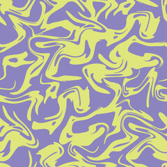 Fototapeta na wymiar Yellow Liquid. Decorative vector seamless pattern. Repeating background. Tileable wallpaper print.