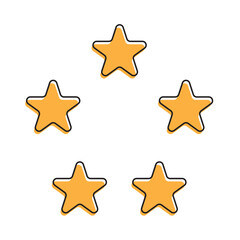 Fototapeta na wymiar Five stars icon