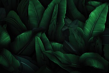 Banana leaves close-up