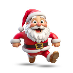 Cute 3D Santa Claus character 