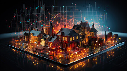 Fototapeta premium graphs and the finances in the world today are uncertain