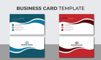 Modern presentation card with company logo. Visiting cards for business and personal use.
