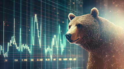 Bear or bull stock market graphics