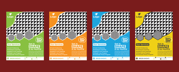 Fitness or Gym Flyer Template. Fitness or Gym flyer template graphic design