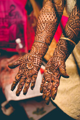 Mehndi art on hand