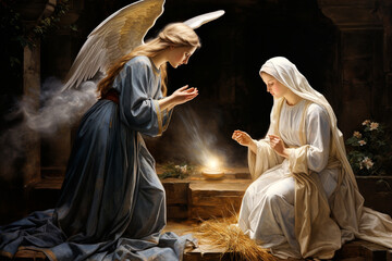  the Annunciation to the Blessed Virgin Mary. AI generative. © Dar1930