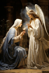  the Annunciation to the Blessed Virgin Mary. AI generative. © Dar1930