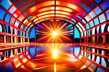 abstract light tunnel
