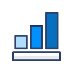 Business chart icon symbol image vector. Illustration of growth diagram data graphic pictogram infographic design image.