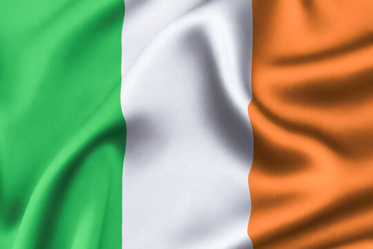 Irish Flag, Irish Background. 3D Render