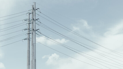 Monopoles Electric Transmission Poles for Hight voltage long range energy transport for urban city...