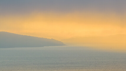 Fototapeta na wymiar sunrise beach sea florianopolis santa catarina