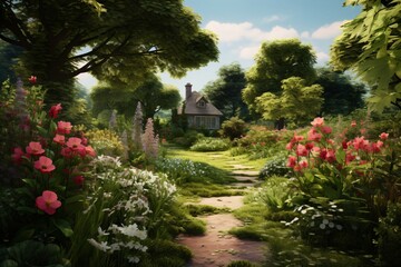 Fototapeta premium A beautiful garden illustration