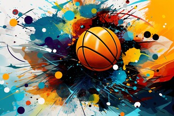 basketball background vector illustration