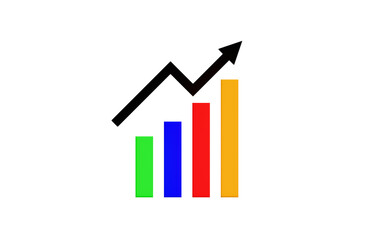 business graph with arrow