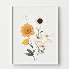 flower on a paper frame