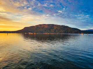 Sunset in Cowichan Bay, Vancouver Island, British Columbia, Canada 