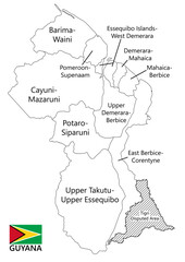 Map of Guyana 