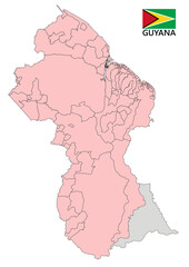 Map of Guyana 