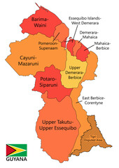 Map of Guyana 