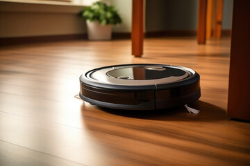 Robotic Vacuum on Smooth Wood Surface