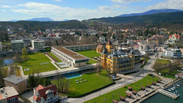 Falkensteiner Schlosshotel in the city of Velden at Lake Woerthersee in Austria - travel photography