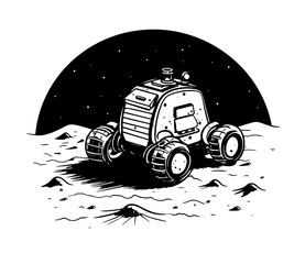 lunar rover lander successfully landing on moon  © Maria