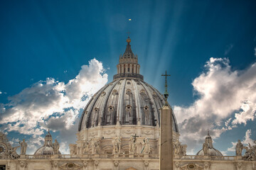 St. Peter's Basilica in Via della Conciliazione in Rome. Vatican City Rome Italy. Roman...
