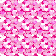 Romantic vector abstract geometric background with hearts