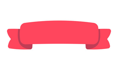 ribbon banner red fluttering for decorating a cute text frame